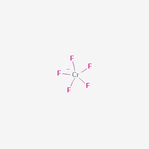 molecular formula CrF5-2 B1238815 Pentafluorochromate(2-) 