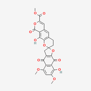 molecular formula C27H20O12 B1238820 beta-Rubromycin 