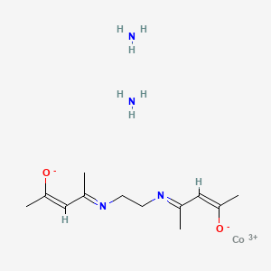 molecular formula C12H24CoN4O2+ B1238822 azane;cobalt(3+);(Z)-4-[2-[[(Z)-4-oxidopent-3-en-2-ylidene]amino]ethylimino]pent-2-en-2-olate CAS No. 46933-76-0