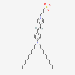 molecular formula C36H58N2O3S B1238828 3-(4-((E)-2-[4-(Didecylamino)phenyl]ethenyl)-1-pyridiniumyl)-1-propanesulfonate CAS No. 70807-63-5