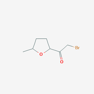 molecular formula C7H11BrO2 B123883 2-Bromo-1-(5-methyloxolan-2-yl)ethan-1-one CAS No. 141072-68-6