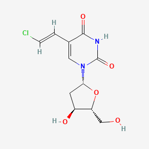 molecular formula C11H13ClN2O5 B1238843 (E)-5-(2-Chlorovinyl)-2'-deoxyuridine CAS No. 74131-08-1
