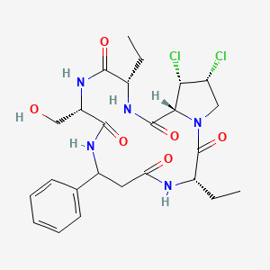 molecular formula C25H33Cl2N5O6 B12388430 Andrastin C 