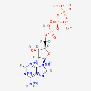 molecular formula C10H14Li2N5O12P3 B12388474 2'-Deoxyadenosine-5'-triphosphate-15N5,d14 (dilithium) 