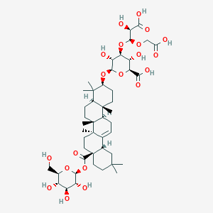 (2S,3S,4S,5R,6R)-6-[[(3S,4aR,6aR,6bS,8aS,12aS,14aR,14bR)-4,4,6a,6b,11,11,14b-heptamethyl-8a-[(2S,3R,4S,5S,6R)-3,4,5-trihydroxy-6-(hydroxymethyl)oxan-2-yl]oxycarbonyl-1,2,3,4a,5,6,7,8,9,10,12,12a,14,14a-tetradecahydropicen-3-yl]oxy]-4-[(1S,2R)-2-carboxy-1-(carboxymethoxy)-2-hydroxyethoxy]-3,5-dihydroxyoxane-2-carboxylic acid