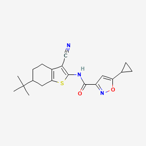 N-(6-tert-butyl-3-cyano-4,5,6,7-tetrahydro-1-benzothiophen-2-yl)-5-cyclopropyl-3-isoxazolecarboxamide