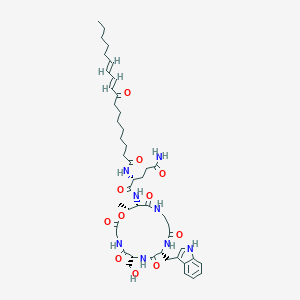 molecular formula C46H66N8O11 B123888 Aselacin C CAS No. 156223-08-4