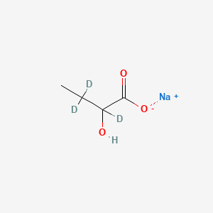 molecular formula C4H7NaO3 B12388879 Sodium 2-hydroxybutanoate-d3 