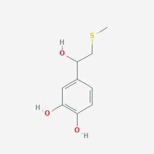 molecular formula C9H12O3S B012389 1-(3,4-Dihydroxyphenyl)-2-(methylthio)ethanol CAS No. 104692-99-1