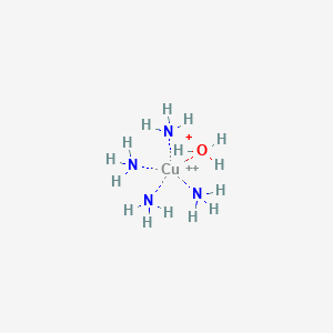 molecular formula CuH15N4O+3 B1238902 [Cu(NH3)4(OH2)](2+) 