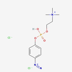 molecular formula C11H18Cl2N3O4P B1238910 p-Azophenylphosphorylcholine CAS No. 61114-50-9