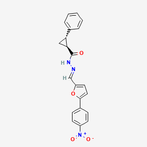 molecular formula C21H17N3O4 B1238925 (1S,2S)-N'-{(E)-[5-(4-硝基苯基)呋喃-2-基]亚甲基}-2-苯基环丙烷甲酰肼 