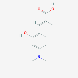 molecular formula C14H19NO3 B1238933 3-(4-Diethylamino-2-hydroxy-phenyl)-2-methyl-propionic acid CAS No. 125769-41-7