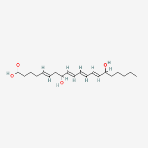 molecular formula C20H32O4 B1238940 8,15-Dihydroxy-5,9,11,13-eicosatetraenoic acid CAS No. 77667-08-4