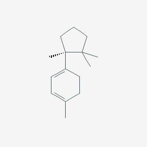 molecular formula C15H24 B1238943 1-methyl-4-[(1S)-1,2,2-trimethylcyclopentyl]cyclohexa-1,3-diene 