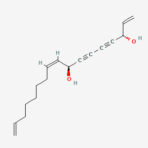 molecular formula C17H22O2 B1238948 1,9,16-Heptadecatriene-4,6-diyne-3,8-diol CAS No. 63898-22-6