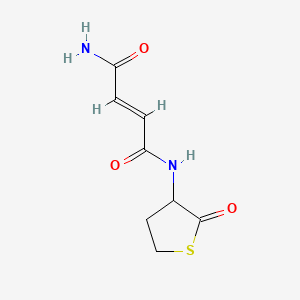 molecular formula C8H10N2O3S B1238954 (E)-N'-(2-oxothiolan-3-yl)but-2-enediamide CAS No. 86725-08-8