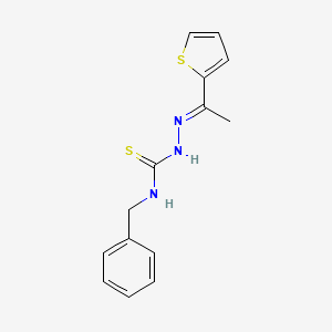 1-benzyl-3-[(E)-1-thiophen-2-ylethylideneamino]thiourea