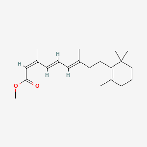 molecular formula C21H32O2 B1238960 methyl (2Z,4E,6E)-3,7-dimethyl-9-(2,6,6-trimethylcyclohexen-1-yl)nona-2,4,6-trienoate CAS No. 51077-51-1