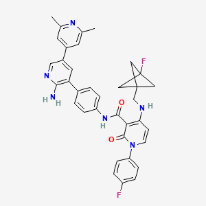 molecular formula C36H32F2N6O2 B12389858 DS21150768 
