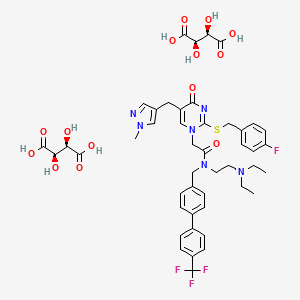 molecular formula C46H52F4N6O14S B12389882 SB-435495 ditartrate 