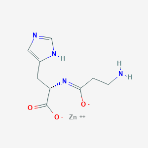 molecular formula C9H12N4O3Zn B1238993 Polaprezinc 