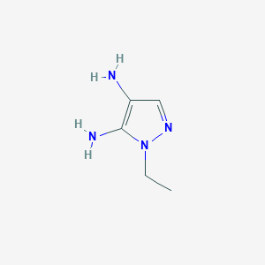 molecular formula C5H10N4 B123900 2-Ethylpyrazole-3,4-diamine CAS No. 155601-15-3
