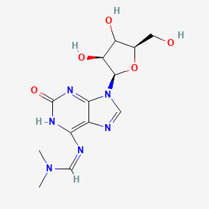 molecular formula C13H18N6O5 B12390011 N6-Dimethylaminomethylidene isoguanosine 
