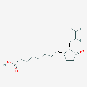 molecular formula C18H30O3 B1239003 (1S,2S)-3-oxo-2-(2'Z-pentenyl)-cyclopentaneoctanoic acid 
