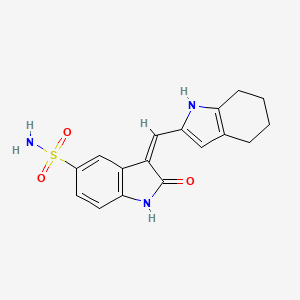 molecular formula C17H17N3O3S B1239025 Indolin-2-one deriv. 4c 