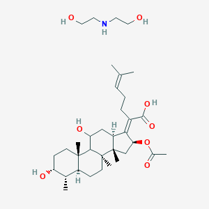 molecular formula C35H59NO8 B123904 Diethanolamine fusidate CAS No. 16391-75-6