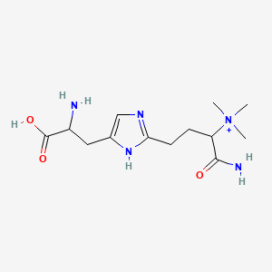 molecular formula C13H24N5O3+ B1239046 [1-amino-4-[5-(2-amino-2-carboxyethyl)-1H-imidazol-2-yl]-1-oxobutan-2-yl]-trimethylazanium 