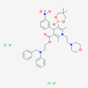 2-(Benzyl(phenyl)amino)ethyl-1,4-dihydro-2,6-dimethyl-5-(5,5-dimethyl-2-oxo-1,3,2-dioxaphosphorinan-2-yl)-1-(2-morpholinoethyl)-4-(3-nitrophenyl)-3-pyridine carboxylate