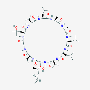 molecular formula C62H111N11O13 B1239086 [(40-OH)MeLeu]4-Cyclosporin A 