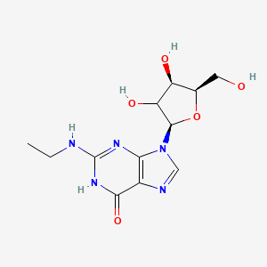 molecular formula C12H17N5O5 B12390908 9-[(2R,4R,5R)-3,4-dihydroxy-5-(hydroxymethyl)oxolan-2-yl]-2-(ethylamino)-1H-purin-6-one 