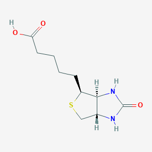 molecular formula C10H16N2O3S B1239091 5-(2-Oxo-1,3,3a,4,6,6a-hexahydrothieno(3,4-d)imidazol-4-yl)pentanoic acid CAS No. 5652-41-5