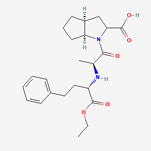 (3aS,6aS)-1-[(2S)-2-[[(2S)-1-ethoxy-1-oxo-4-phenylbutan-2-yl]amino]-1-oxopropyl]-3,3a,4,5,6,6a-hexahydro-2H-cyclopenta[b]pyrrole-2-carboxylic acid