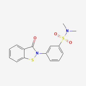 N,N-dimethyl-3-(3-oxo-1,2-benzothiazol-2-yl)benzenesulfonamide