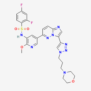 molecular formula C27H27F2N9O4S B12391409 PI3K/mTOR Inhibitor-12 