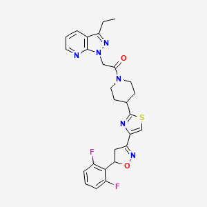 molecular formula C27H26F2N6O2S B12391466 Y18501 