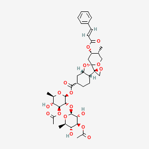 3-O-Acetyl-2-O-(3-O-Acetyl-6-Deoxy-Beta-D-Glucopyranosyl)-6-Deoxy-1-O-{[(2r,2's,3a'r,4''s,5''r,6's,7a's)-5''-Methyl-4''-{[(2e)-3-Phenylprop-2-Enoyl]oxy}decahydrodispiro[oxirane-2,3'-[1]benzofuran-2',2''-Pyran]-6'-Yl]carbonyl}-Beta-D-Glucopyranose