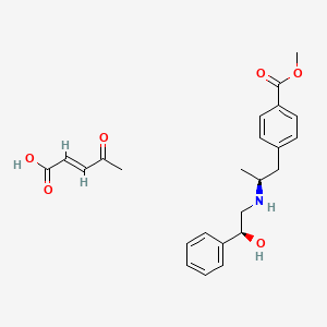 molecular formula C42H50N2O10 B1239163 Methyl 4-(2-((2-hydroxy-2-phenethyl)amino)propyl)benzoate-2-butanedioate CAS No. 87857-42-9