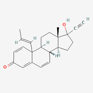 19 beta-cis-Ethylidene-17alpha-ethynyl-17beta-hydroxy-1,4,6-androstatrien-3-one