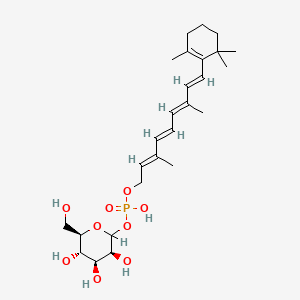 molecular formula C26H41O9P B1239184 [(2E,4E,6E,8E)-3,7-dimethyl-9-(2,6,6-trimethylcyclohexen-1-yl)nona-2,4,6,8-tetraenyl] [(3S,4S,5S,6R)-3,4,5-trihydroxy-6-(hydroxymethyl)oxan-2-yl] hydrogen phosphate CAS No. 55722-25-3