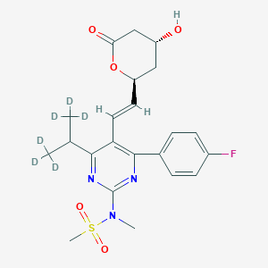 molecular formula C22H26FN3O5S B12391846 (3R,5R)-Rosuvastatin Lactone-d6 