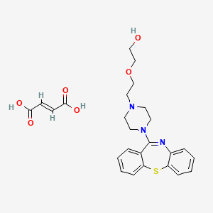 molecular formula C25H29N3O6S B1239218 Ethanol, 2-[2-(4-dibenzo[b,f][1,4]thiazepin-11-yl-1-piperazinyl)ethoxy]-, (2E)-2-butenedioate (1:1) CAS No. 773058-82-5