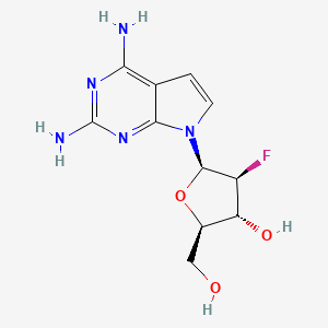 (2R,3R,4S,5R)-5-(2,4-diaminopyrrolo[2,3-d]pyrimidin-7-yl)-4-fluoro-2-(hydroxymethyl)tetrahydrofuran-3-ol