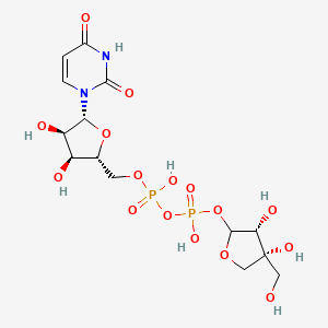 [(3R,4R)-3,4-dihydroxy-4-(hydroxymethyl)oxolan-2-yl] [[(2R,3S,4R,5R)-5-(2,4-dioxopyrimidin-1-yl)-3,4-dihydroxyoxolan-2-yl]methoxy-hydroxyphosphoryl] hydrogen phosphate