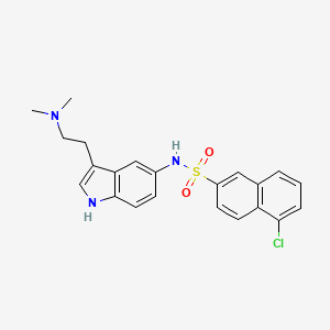 molecular formula C22H22ClN3O2S B1239237 E 6837 
