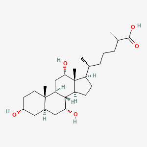 molecular formula C27H46O5 B1239254 3alpha,7alpha,12alpha-Trihydroxy-5alpha-cholestan-26-oic acid 